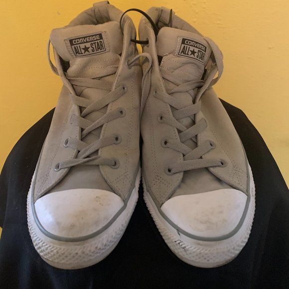 Converse All Star Gray Suede Sneakers - Picture 2 of 6